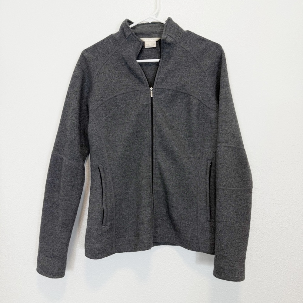 Nike Golf 100% Wool Full Zip Jacket Gray Size Medium